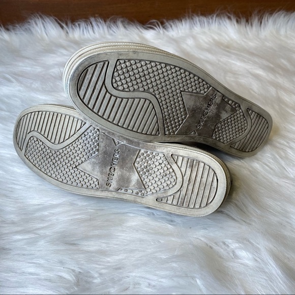 Skechers Street Rise It Grey Faux Leather Platform Slip On Sneakers Grey Size 8 - Picture 5 of 10